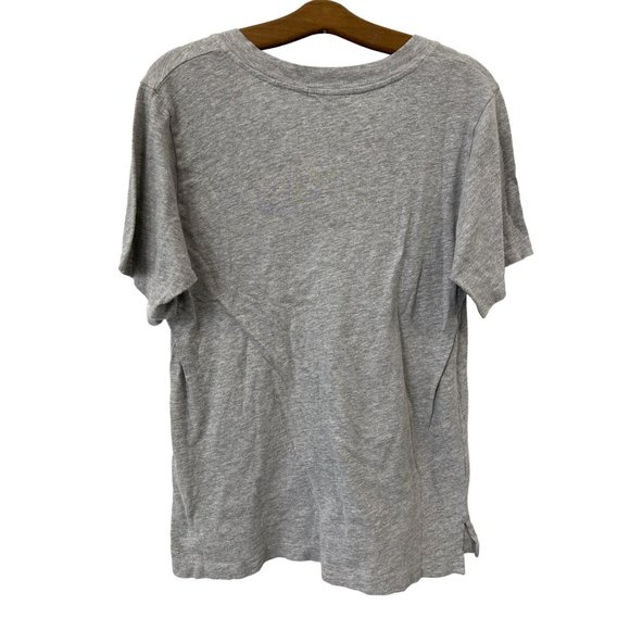 Michael Stars V-Neck T-Shirt Women XS Gray Cotton Summer Relaxed Fit Comfy Basic - Picture 2 of 7